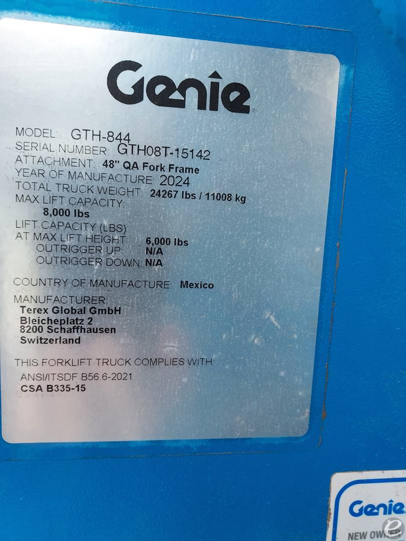 2024 Genie GTH844 Diesel Telehandlers - 123Forklift