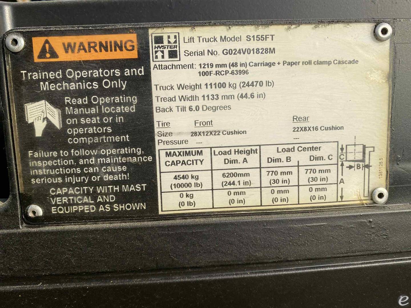 2014 Hyster S155FT
