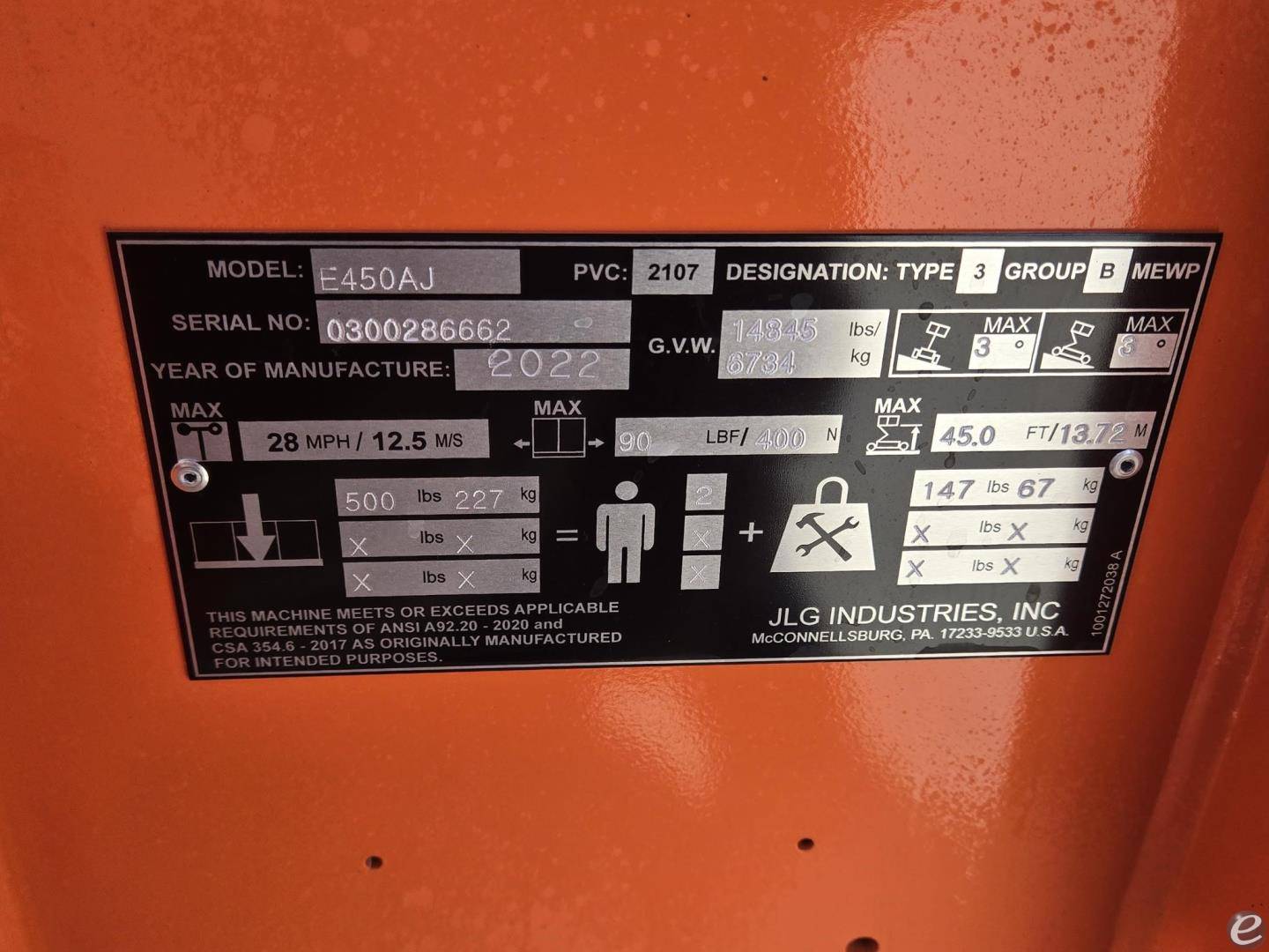 2022 JLG E450AJ