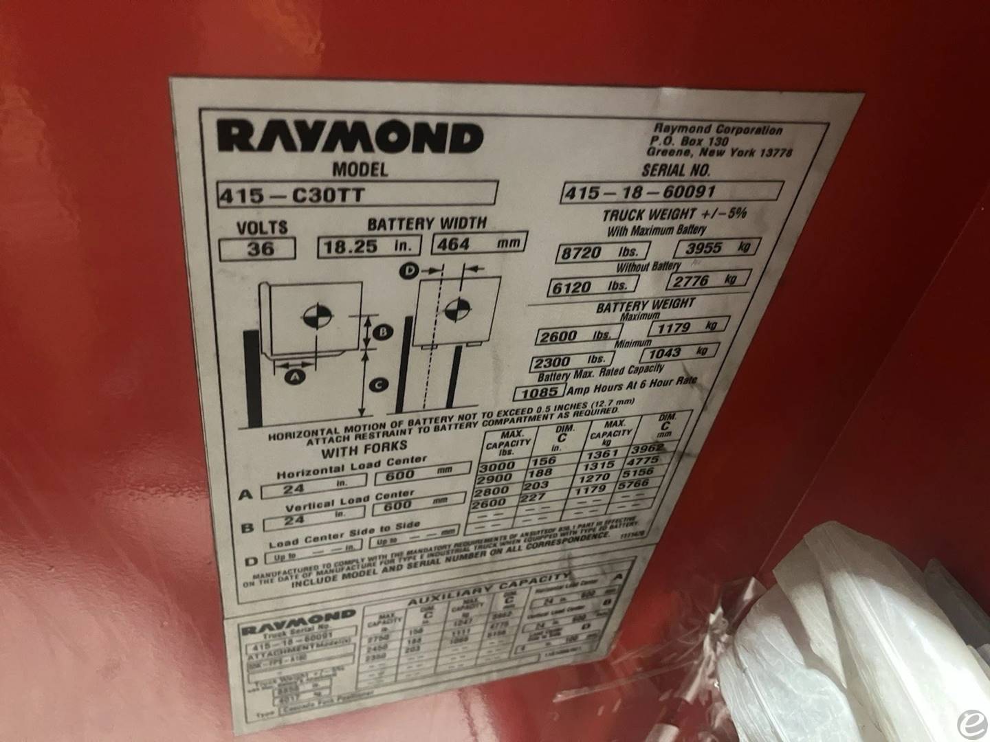 2018 Raymond 415-C30TT