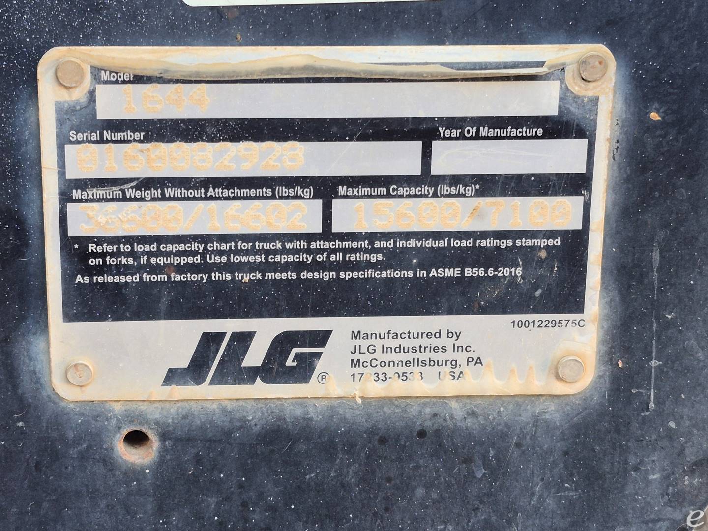 2017 JLG 1644