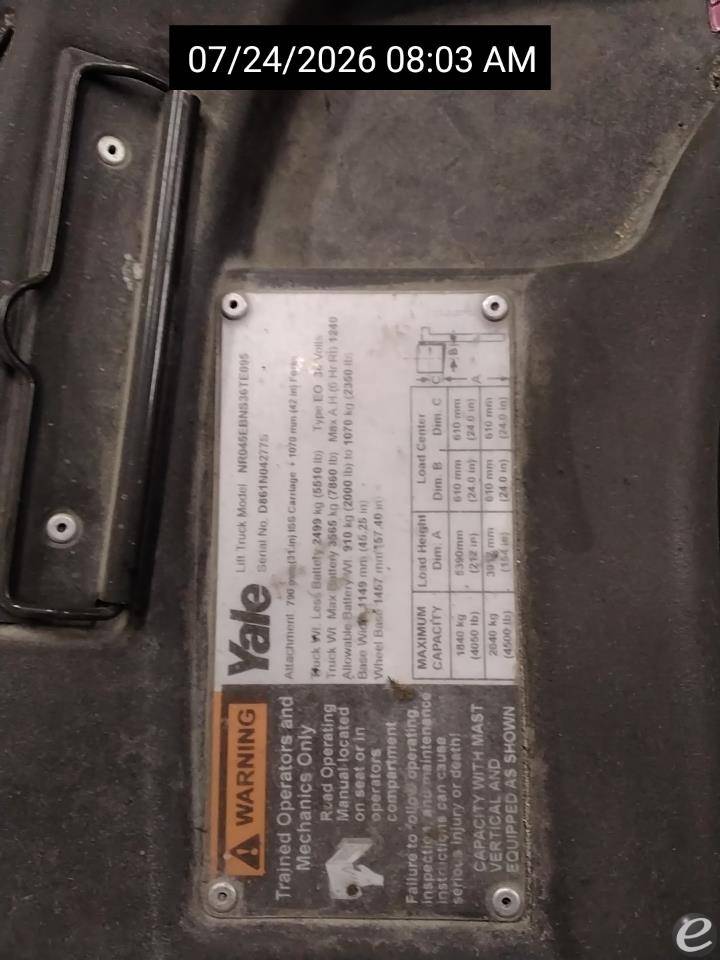 2018 Yale NR045EB