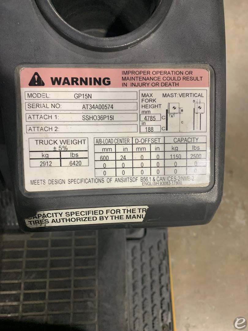 2017 Cat                                       GP15N   LP Gas Forklift - 123Forklift