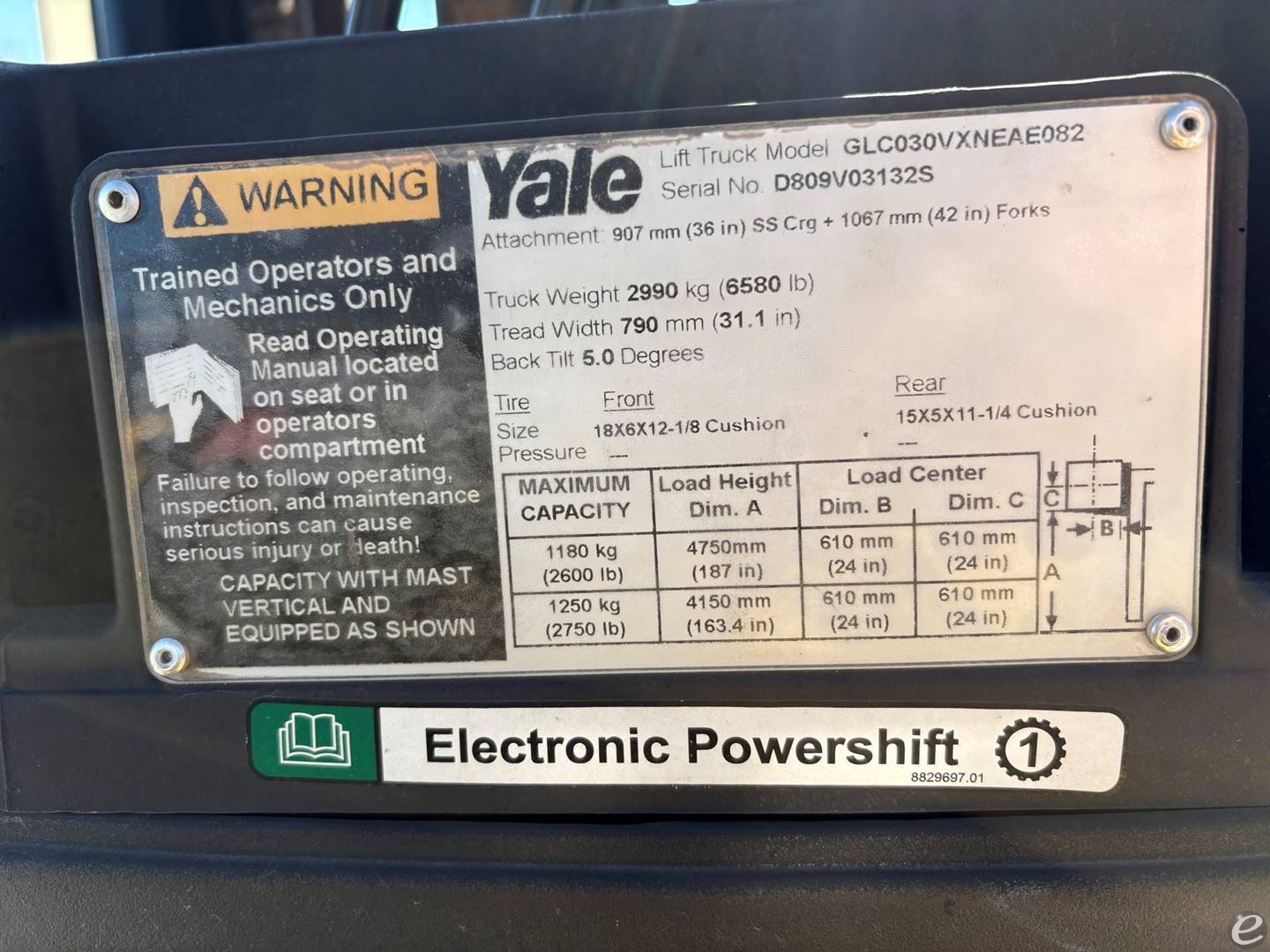 2018 Yale GLC030VXNEAE082
