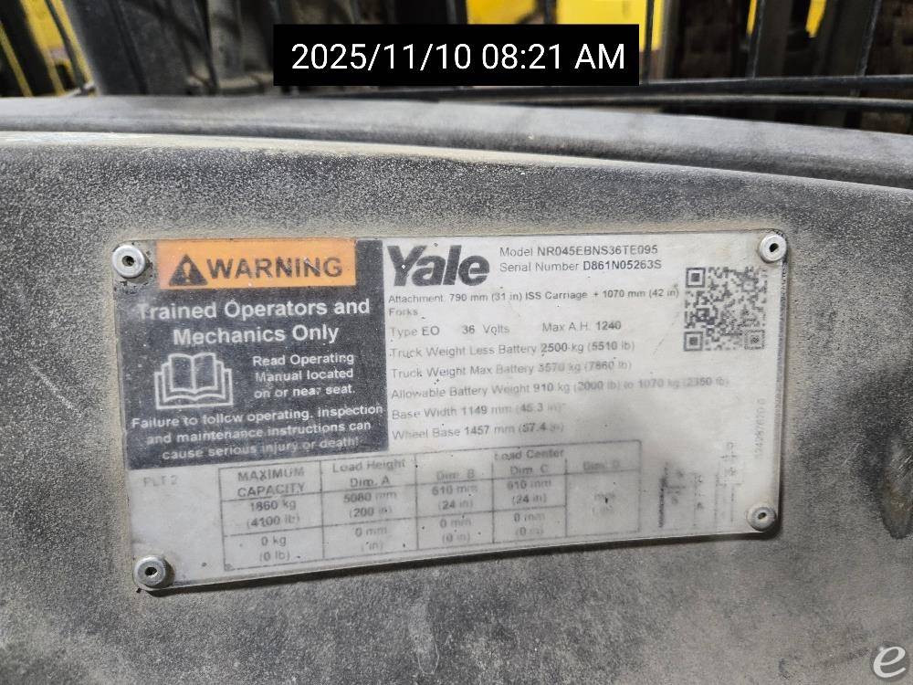 2018 Yale NR045EB