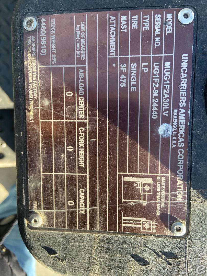 2020 Unicarriers PF60-LP