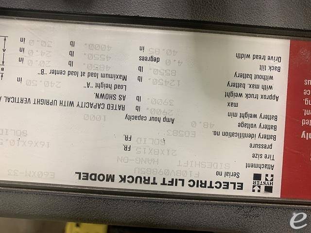 1997 Hyster E60XM Electric Forklift - 123Forklift