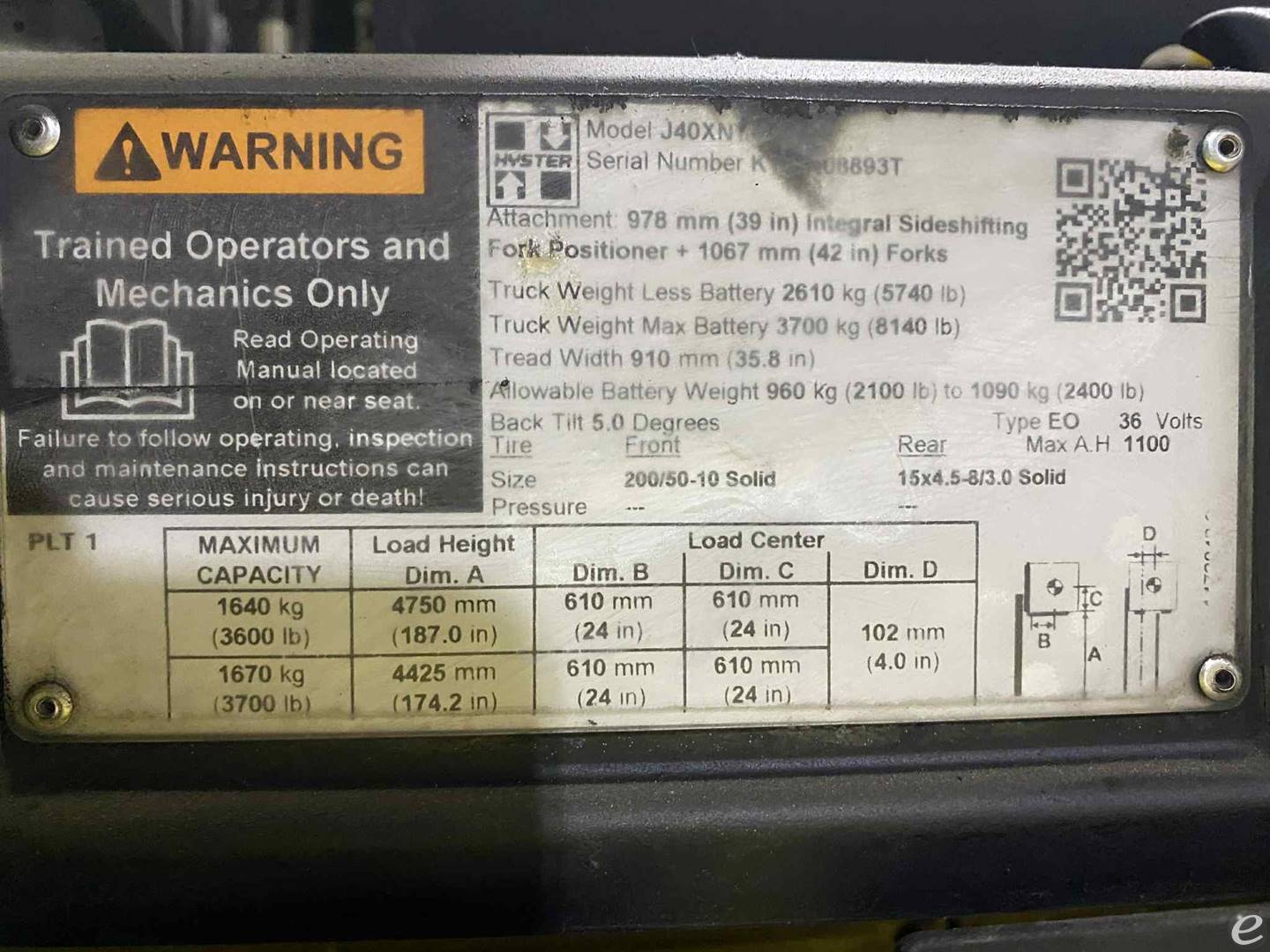 2019 Hyster J40XNT