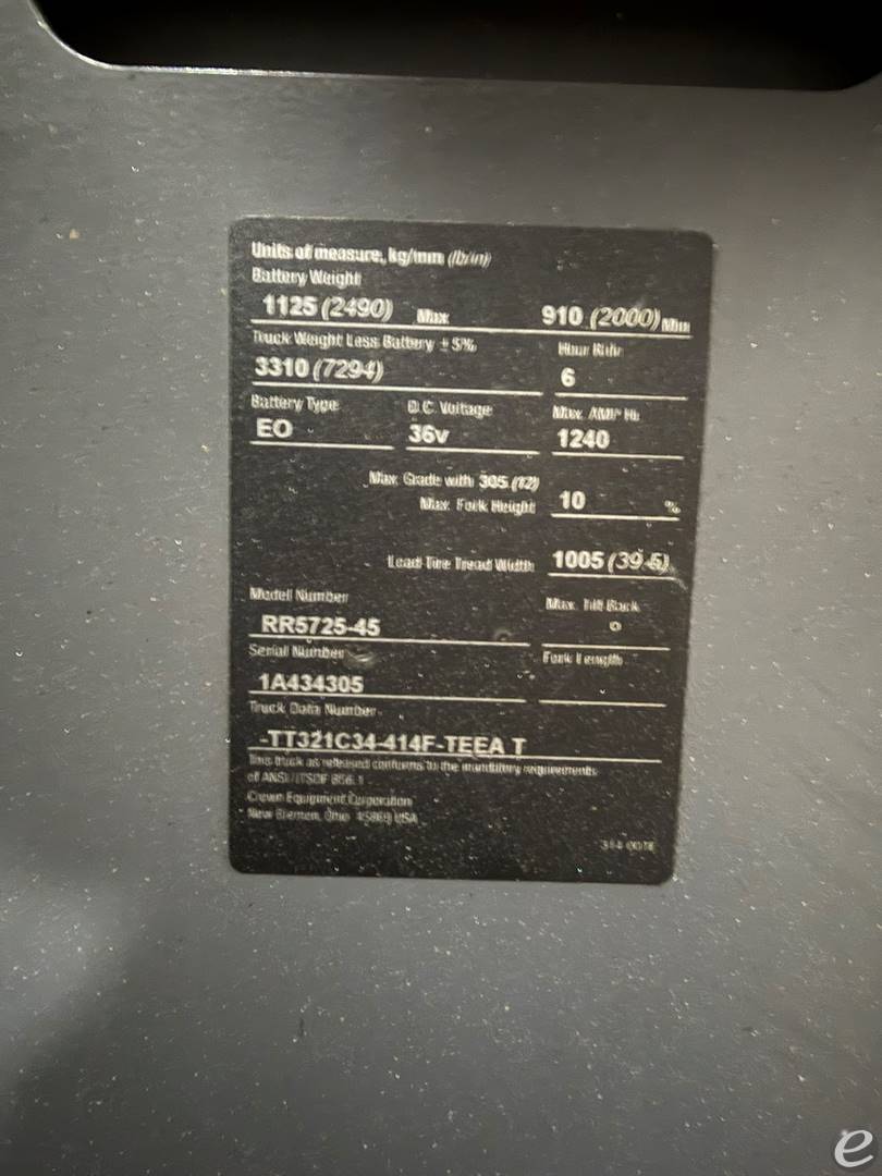 2015 Crown RR5725-45
