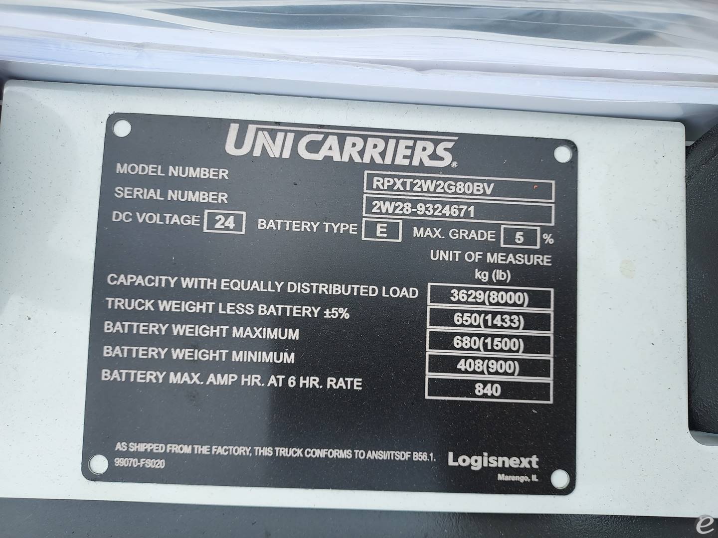 2024 Unicarriers RPX80B