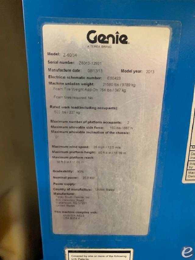 2013 Genie Z60/34