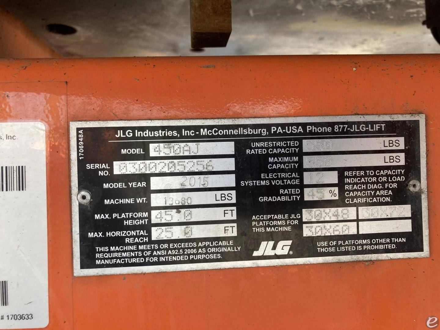 2015 JLG 450AJ