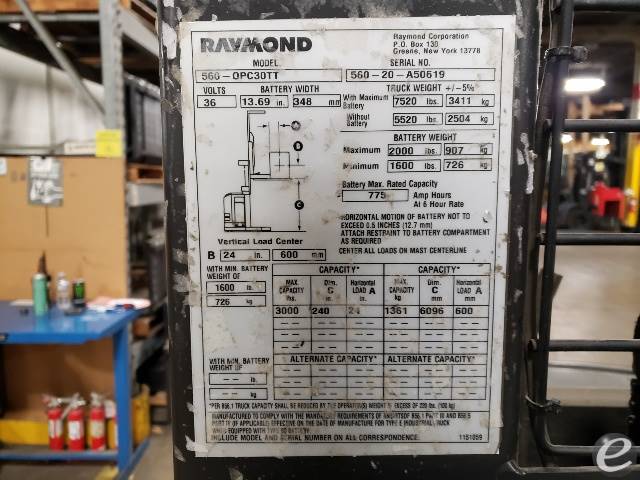 2020 Raymond 560-OPC30TT