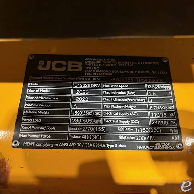 2023 JCB S1932ED