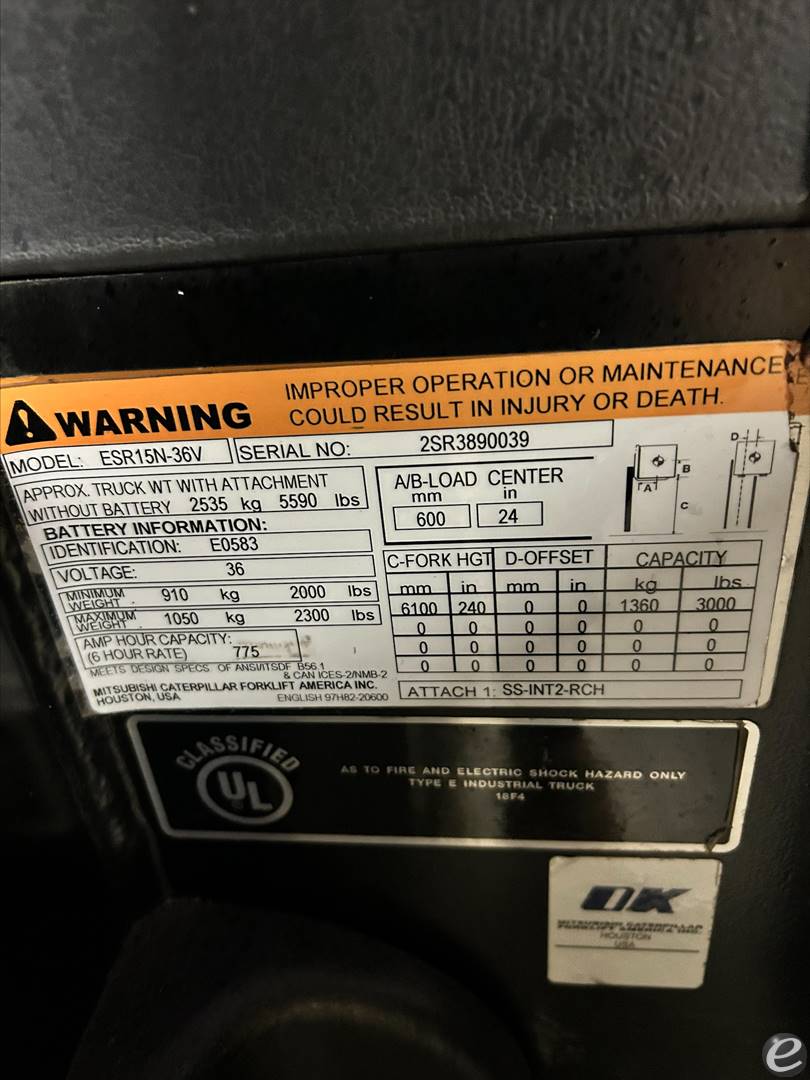 2014 Mitsubishi ESR15N1