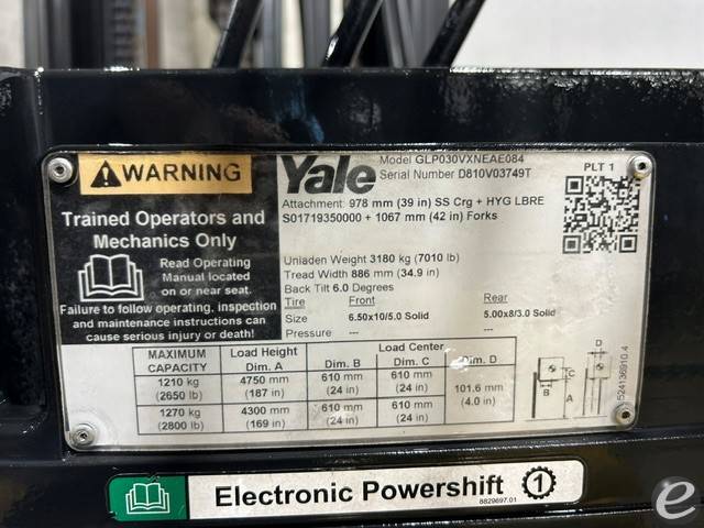 2019 Yale GLP030VXNEAE084