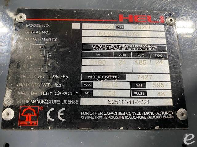 2021 Heli CPD20SQ-GB2Li