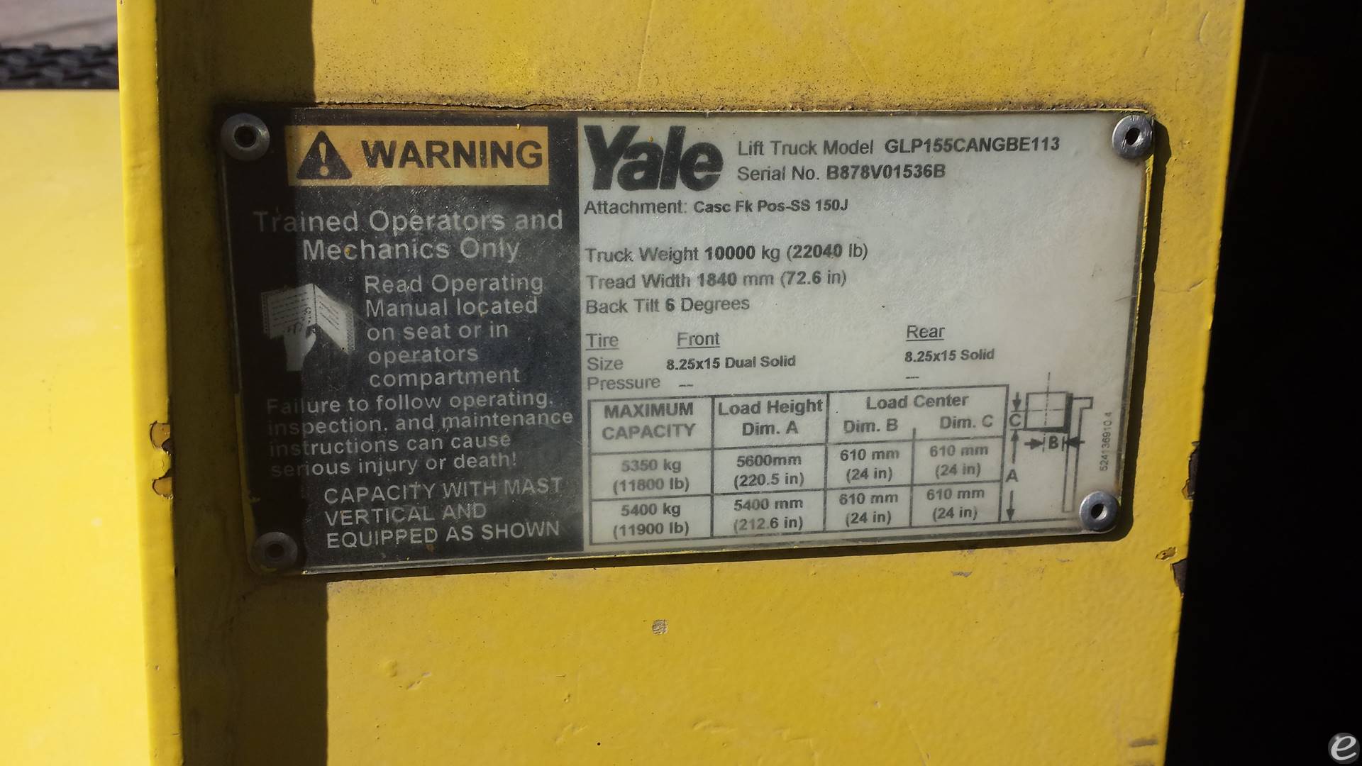 2004 Yale GLP155CANGBE113