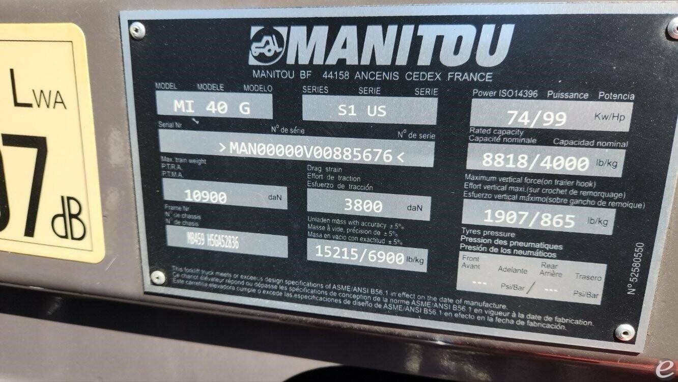 2022 Manitou MI40G