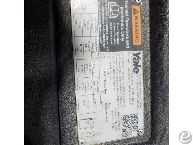 2018 Yale ESC035AD Electric Forklift - 123Forklift