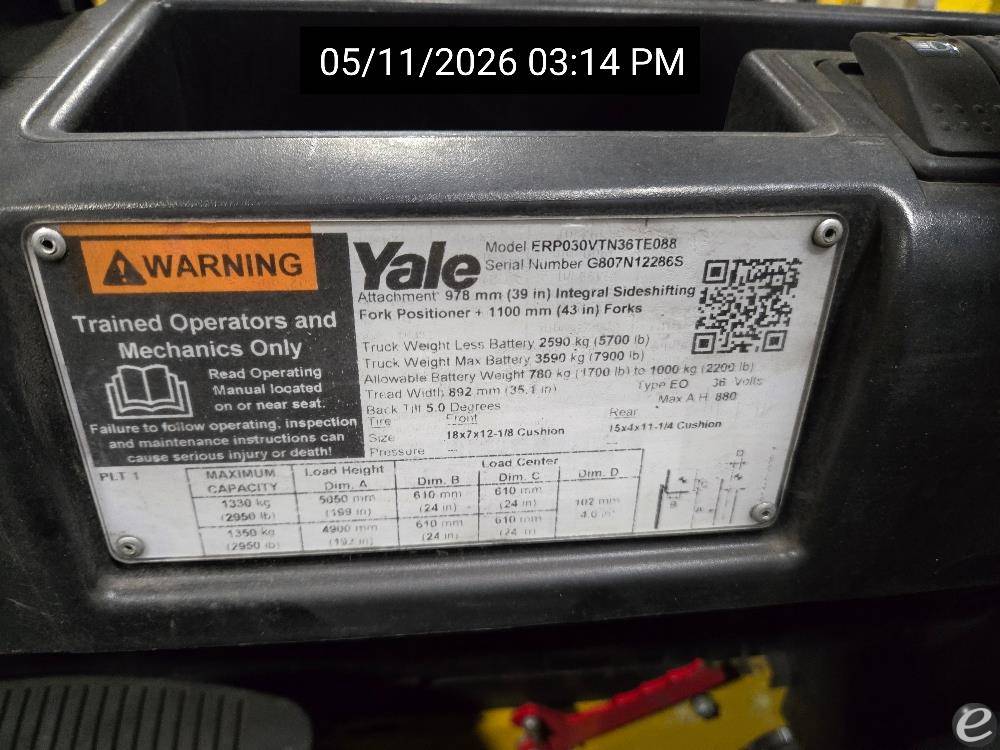 2018 Yale ERP030VT