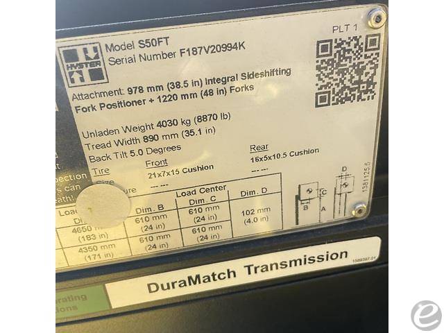 2012 Hyster S50FT LP Gas Forklift - 123Forklift