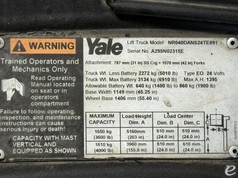 2007 Yale NR040DA