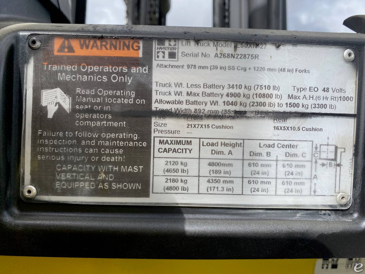 2017 Hyster E50XN