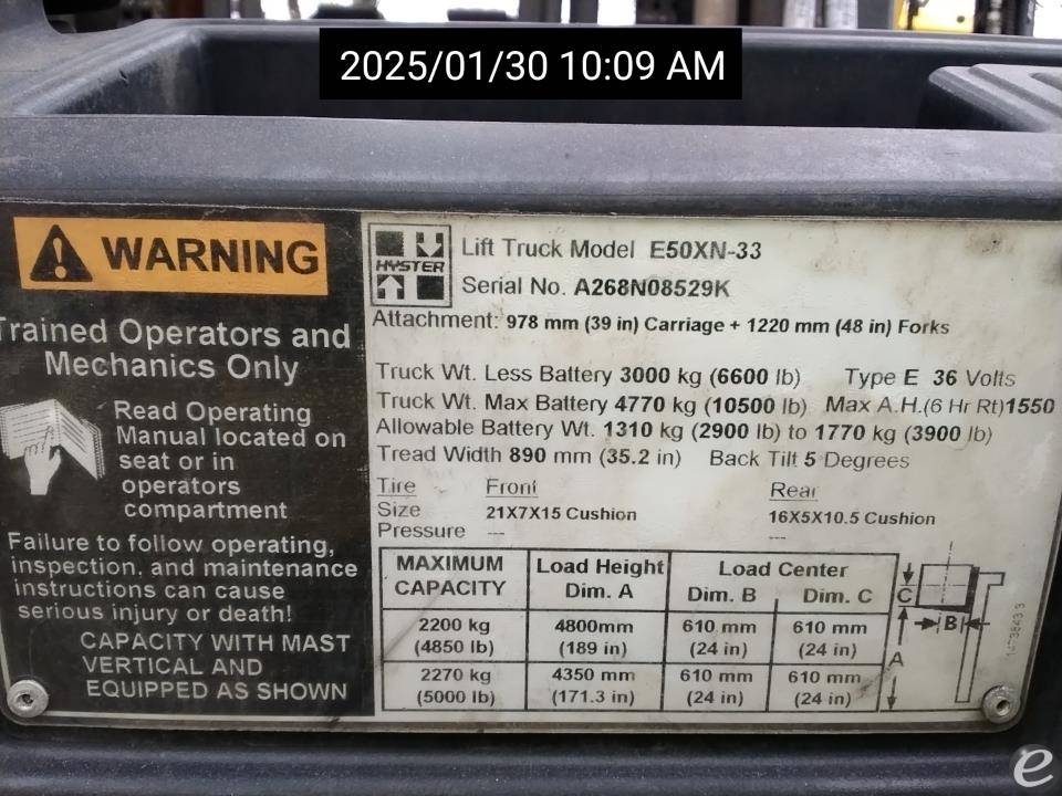 2012 Hyster E50XN