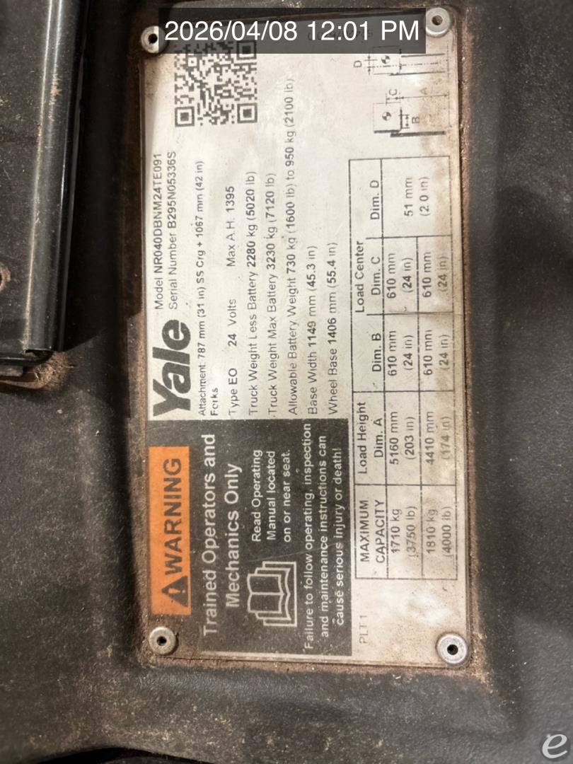 2018 Yale NR040DB