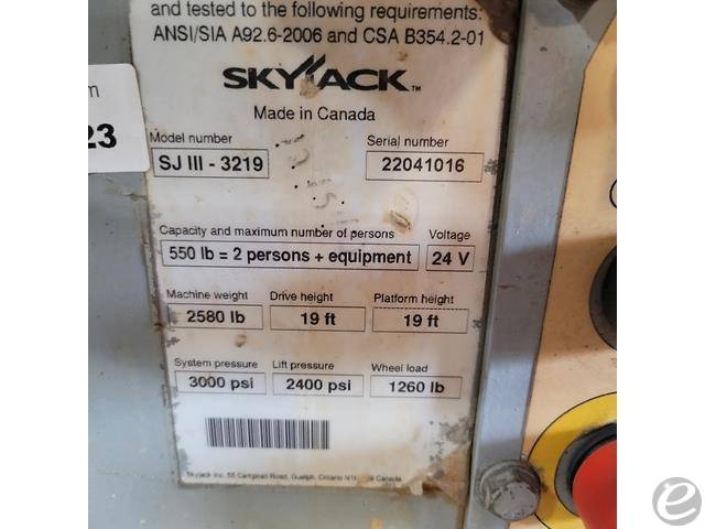2015 Skyjack SJ-3219 Slab Scissor Lift - 123Forklift