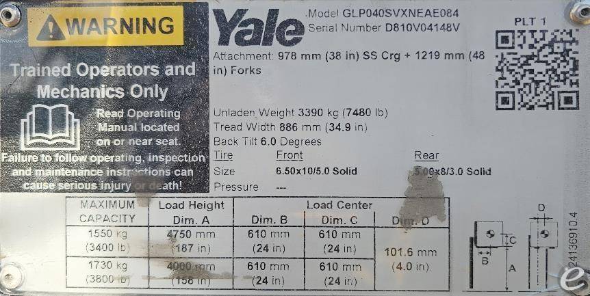 2021 Yale GLP040SVX
