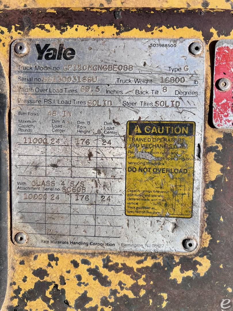 1997 Yale GP110MGNGBE088 LP Gas For...