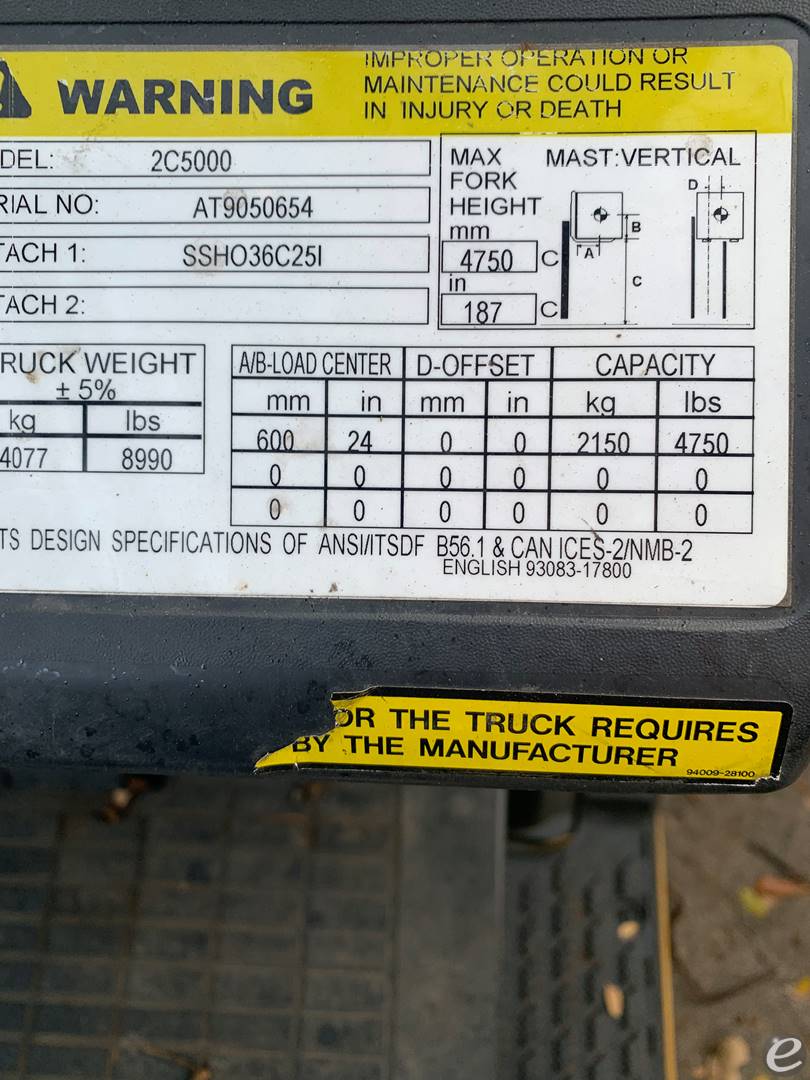 2022 Cat                                       2C5000 LPS  LP Gas Forklift - 123Forklift