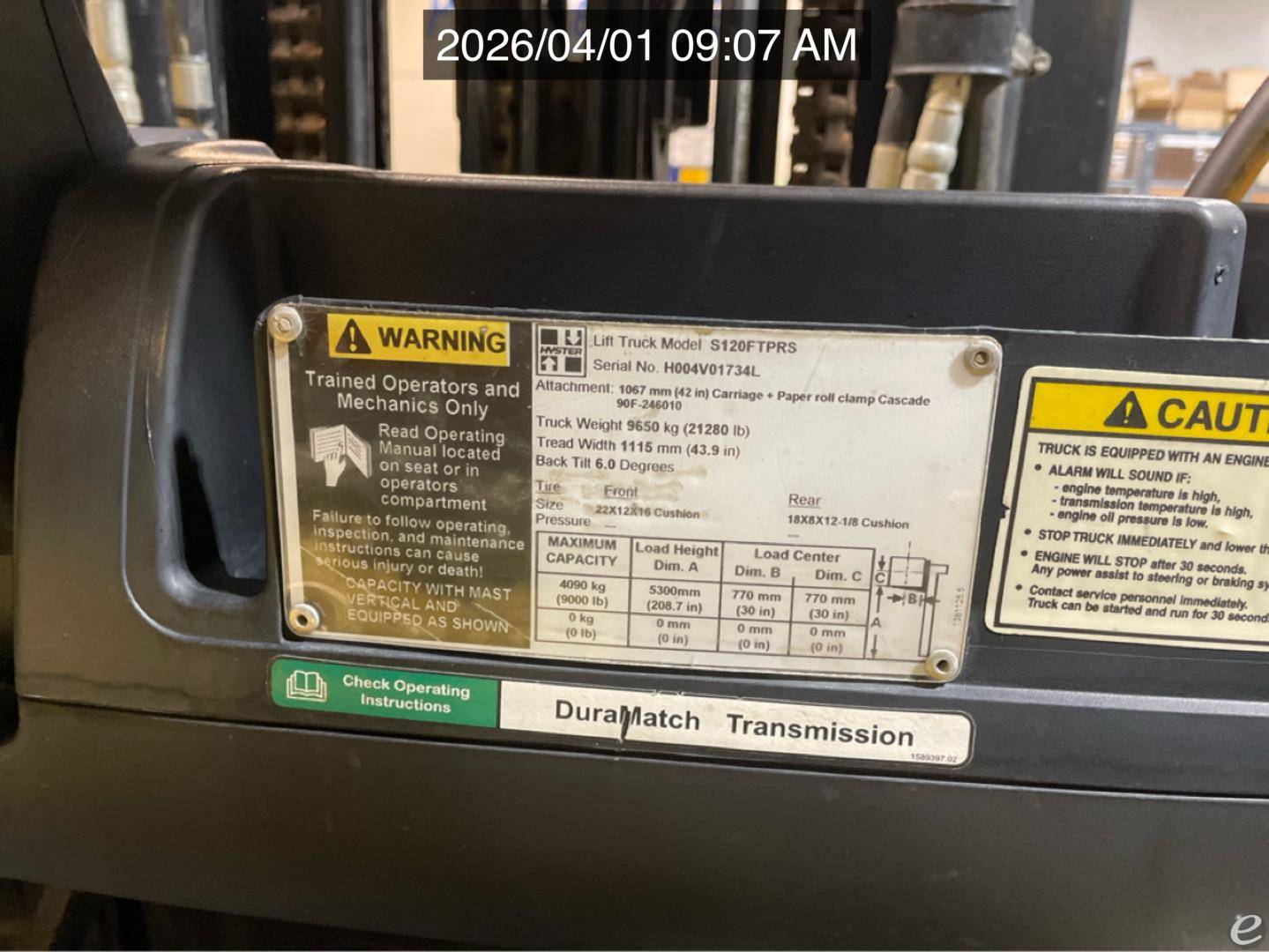 2013 Hyster S120FTPRS