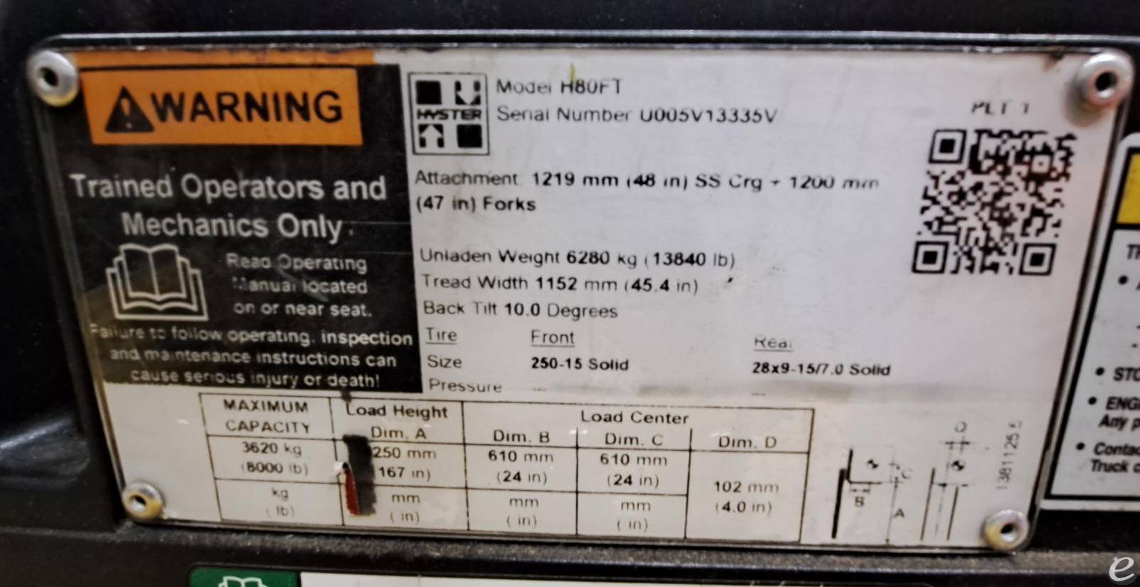 2021 Hyster H80FT