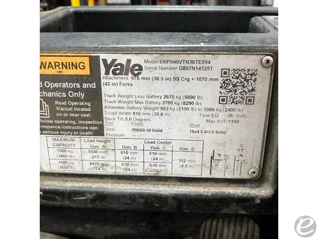 2018 Yale ERP040VT