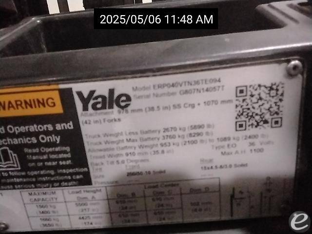 2019 Yale ERP040VT