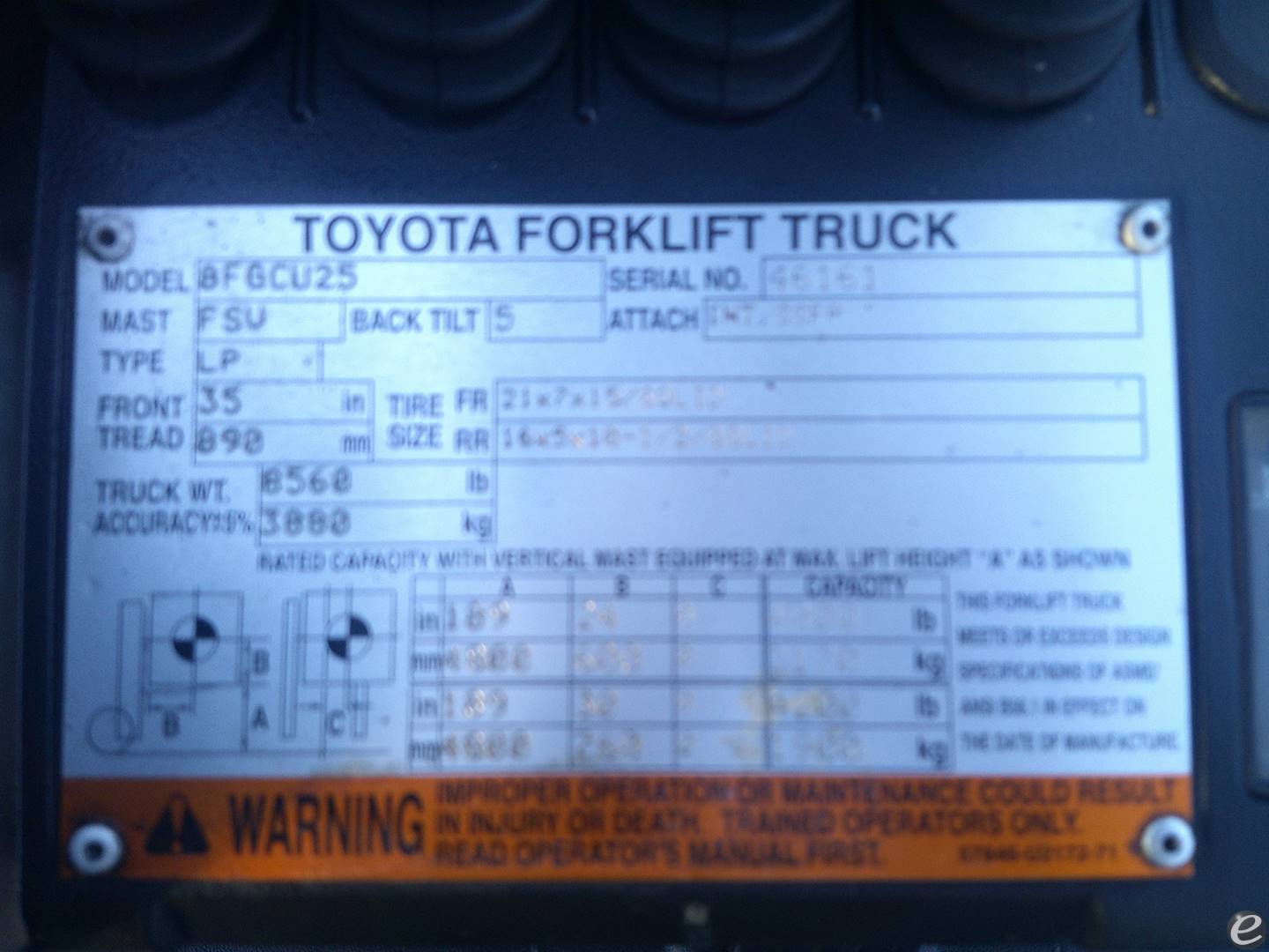 2013 Toyota 8FGCU25