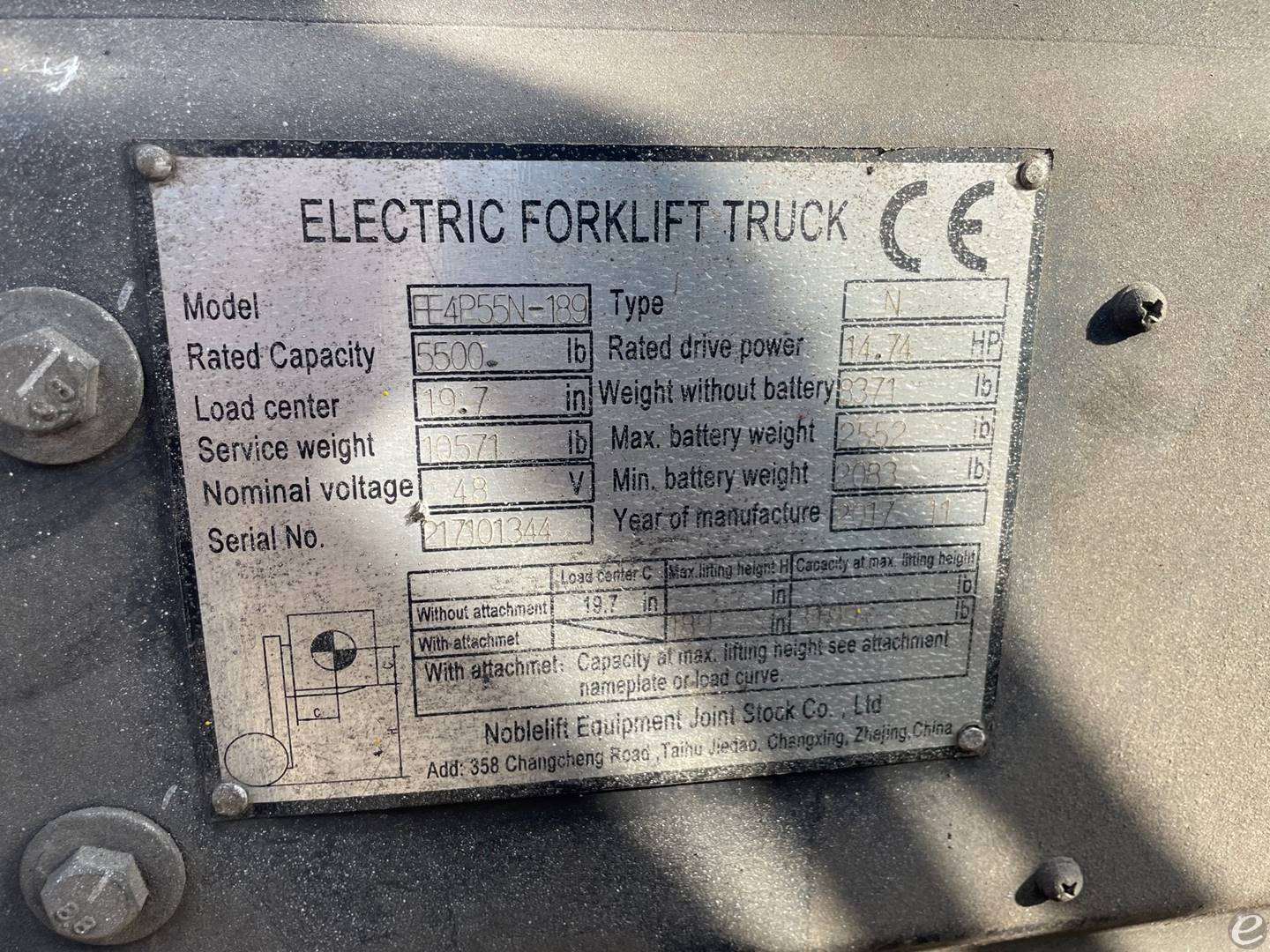 2017 Noblelift FE4P55N