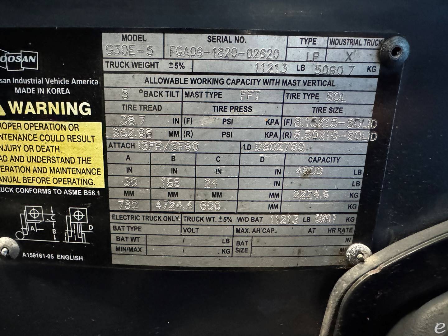 2015 Doosan G30E-5