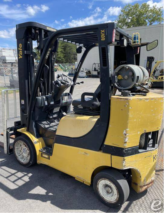 2014 LP Gas Yale GLC080 Cushion Tire 4 Wheel Sit Down (Indoor Warehouse)