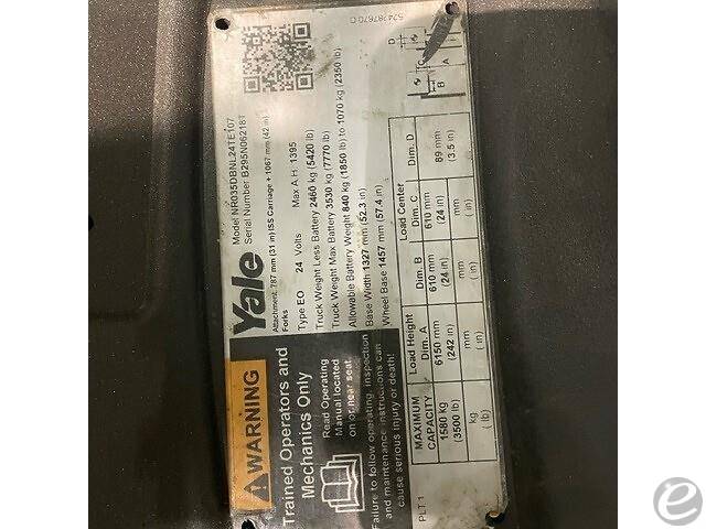 2019 Yale NR035DB Electric Reach Truck - 123Forklift