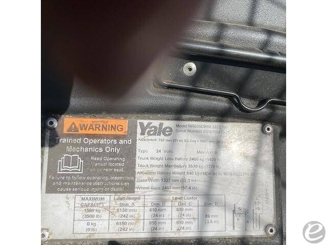 2018 Yale NR035DB Electric Reach Truck - 123Forklift