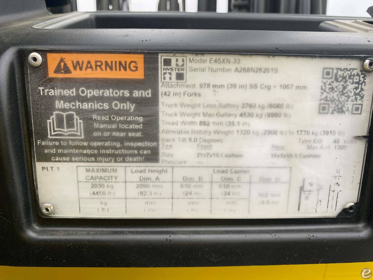2018 Hyster E45XN