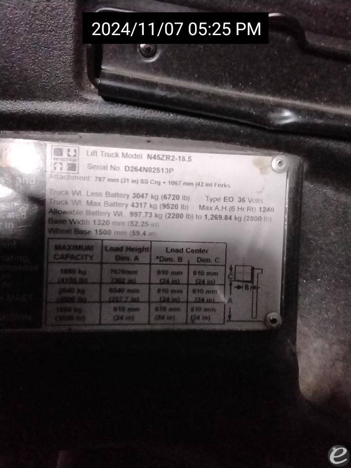 2016 Hyster N45ZR2