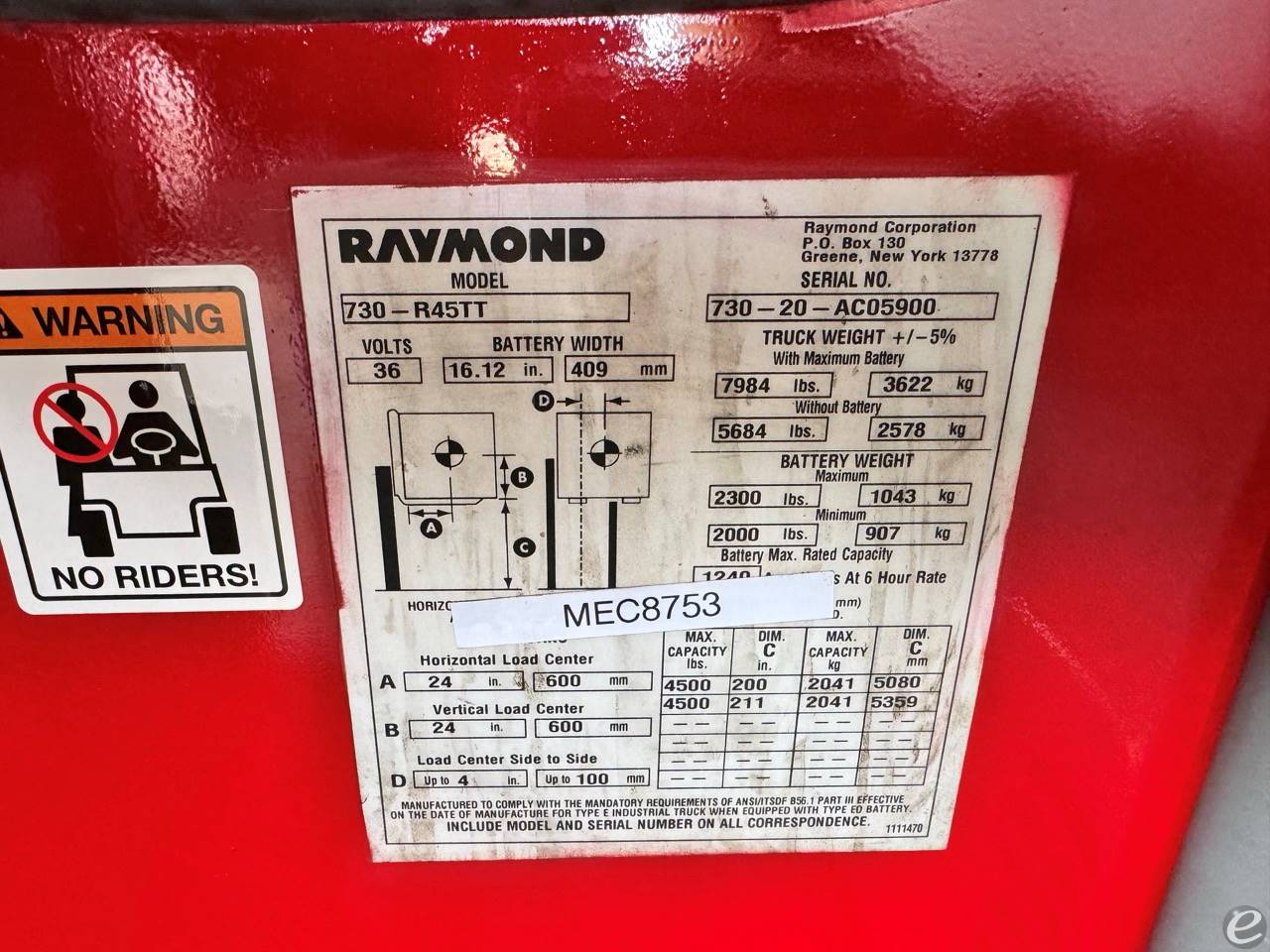 2020 Raymond 730-R45TT