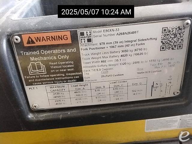 2019 Hyster E50XN
