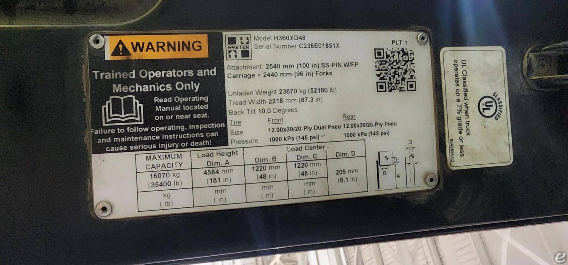 2023 Hyster H360XD48