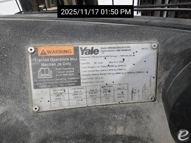 2018 Yale NR045EB